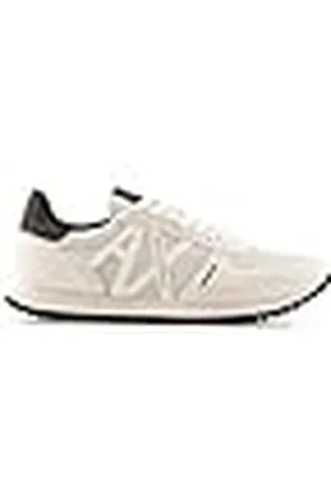 Armani Exchange Heren Openwork Side, Contrast Logo, Microsuede Inserts Sneakers, , 45.5 EU