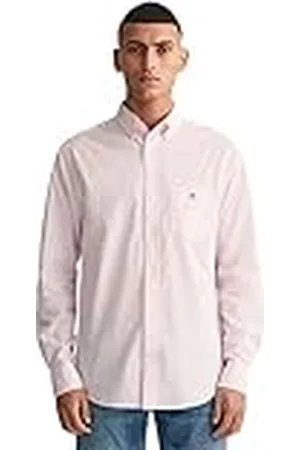 GANT Heren REG POPLIN Stripe Shirt Klassiek hemd, Light Pink, Standaard, , XXL