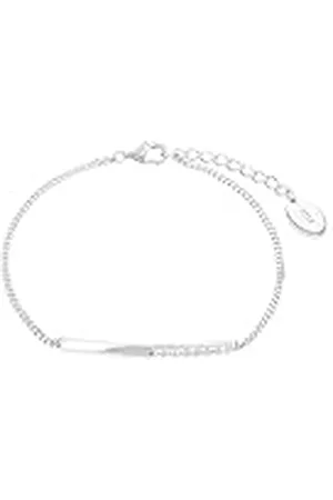 QS by s.Oliver Armband 925 sterling zilveren dames armsieraden, met zirkonia cubic synth., 17+3 cm, zilver, Wordt geleverd in sieraden geschenkverpakking, 2031440
