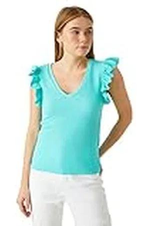 Koton Dames V-hals Frill tanktop, , M