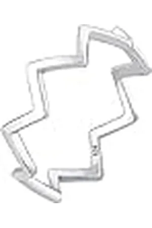 Elli Damesring Geo Zick Zack Vierkant Edgy Trend Blogger in 925 sterling , 58 EU, Facetgeslepen, Zonder