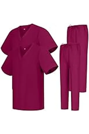 MISEMIYA Sanitaires Bz-2-6801-6802 Set van 2 sanitaire pyjama 2-6801-6802, kastanjebruin, XS (verpakking van 2) unisex volwassenen, , XS