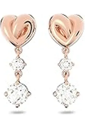 Swarovski Lifelong Heart Oorhangers, Hart, Wit, Roségoudkleurige Toplaag
