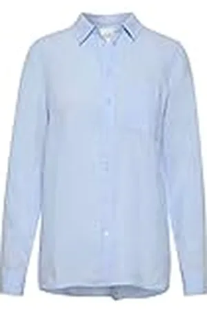Part Two Dames T-shirt Button Up Regular Fit lange mouwen shirt kraag, , 36