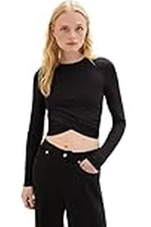 TOM TAILOR Dames wikkelshirt met lange mouwen, , L