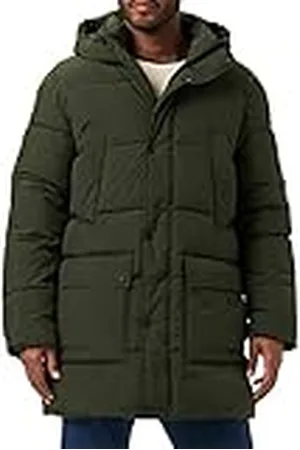 Calvin Klein Heren Crinkle Nylon Lange lengte Puffer Gewatteerde Jassen, , XS