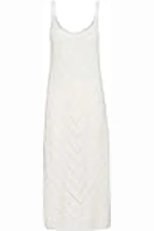 Kaffe Damesjurk, midi-jurk, mouwloos, slim fit, gebreid, gatpatroon, scoop, hals, , XXL