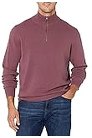 Amazon Heren 100% Katoen Quarter-Zip Trui, , X-Large