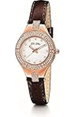 Folli Follie Analoog digitaal horloge voor dames, automatisch, met leren armband S0356950