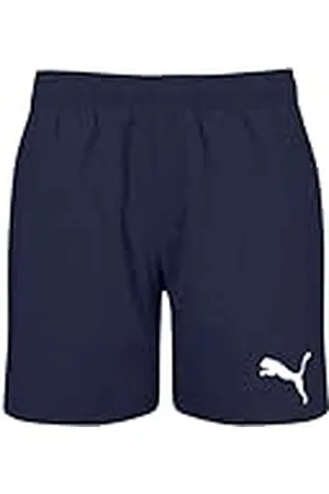 PUMA Halflange zwembroek voor jongens, marineblauw, 164, marineblauw, 164 cm