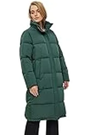 Minus Dames Ava Puffer Jas, Jungle Green, 14, Jungle Green, 40