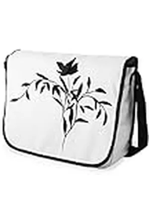 Bonamaison Digitaal bedrukte Messenger schooltas met zwarte riem voor studenten, crossbody tas, koerierstas, schoudertas voor kinderen, meisjes, jongens, maat: 29x36 cm