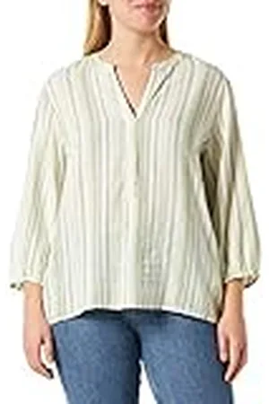 Gerry Weber Edition Dames 860044-66267 blouse, groen strepen, 40, , 40