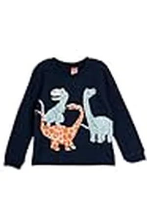Koton Babyboys Dinosaurus Lange Mouwen Crew Neck Katoenen T-shirt, , 9-12 Maanden