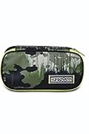 7 for all Mankind Pen houder voor school ROUND PLUS BIG - GREENISH WILD - Etui met interne organizer, elastische lussen - stof 100% eco-materiaal, , Eén maat, klassiek