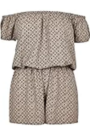 Urban classics Korte jumpsuit voor dames, off-shoulder, , 5XL