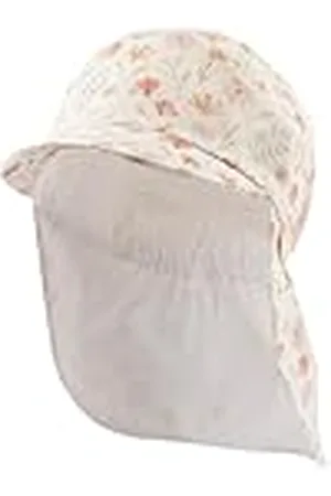 Sterntaler Meisjespet met nekbescherming van katoen, bedrukt met bloemen, zonnehoed, , 55