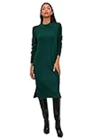 VILA Dames VIRIL CREW NECK L/S MIDI DRESS - NO 14061427, , S