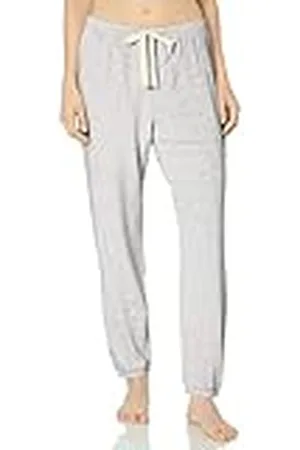 Amazon Lichtgewicht lounge badstof joggingbroek voor dames (verkrijgbaar in grote maten), grijs gemêleerde strepen, XXL