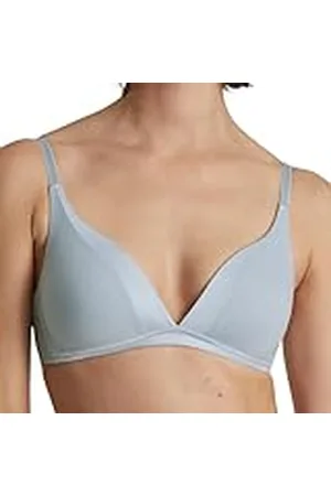 Calida Cate Triangel-zachte beha met schelp voor dames, verstelbare bandjes, met satijnen rand, strijkloos, , 75C