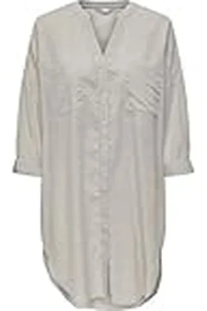 ONLY Dames Onlapeldoorn Stripe V-hals L/S Shirt WVN Shirt, , XS/S