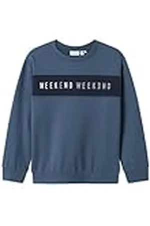 NAME IT Jongens Nkmvance Ls Nreg Sweat Bru Sweatshirt, bering sea, 122-128