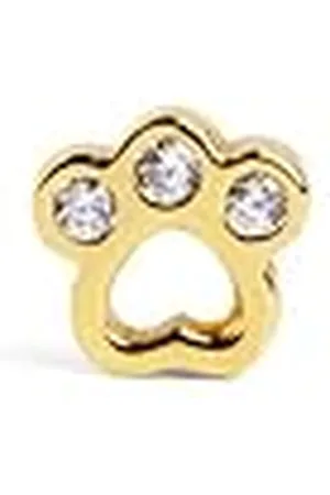 SINGULARU Losse Oorbel Mini Poot. 925 Sterling Zilver met 18Kt Plating. Schroefsluiting. Sieraden voor Vrouwen