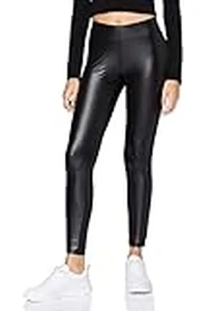Urban classics Damesbroek van imitatie leer, voor dames, fitnessbroek in glanzende lederlook in 3 kleuren, maten XS - 5XL, , S