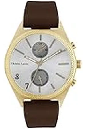 Christian Lacroix Herenhorloge met kwarts, VD36, wijzerplaat 40 mm en armband van leer, 3 ATM, , riem