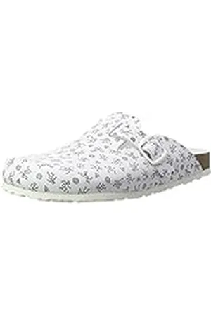 LICO BIOLINE CLOG PRINT Dames Clogs, Wit/grijs, 37 EU
