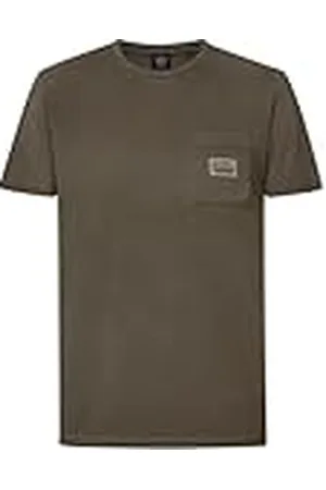 Petrol Industries INDUSTRIES Heren T-shirt SS M-1040-TSR639; Kleur: Dark Sand; Maat: XS, , XS