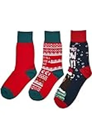 Urban classics Kerstsokken voor kinderen, uniseks, 3 stuks, kerstdesigns, drie verschillende designs, verkrijgbaar in , 27/30 tot 39/42, Meerkleurig, 35/38 EU