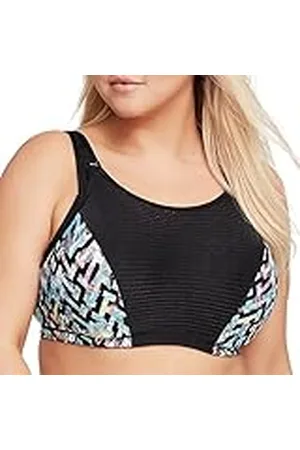 Glamorise Womens volledige figuur Plus Size Elite prestaties verstelbare Wonderwire #9167 sport beha, Print, 44B US, , 115B