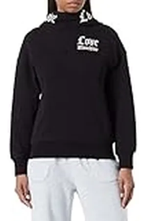 Moschino Sweatshirt met lange mouwen voor dames, wraparound hood met Love On Hood
