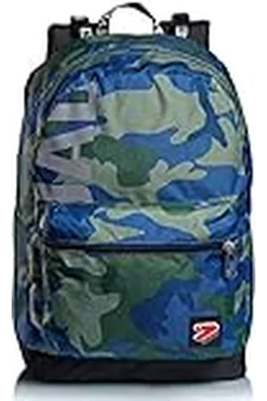 7 for all Mankind Zaino - De dubbele camouflage, Verde/Blu - 2In1 Zaino Reversibile Blu - Cuffie Stereo Incluse