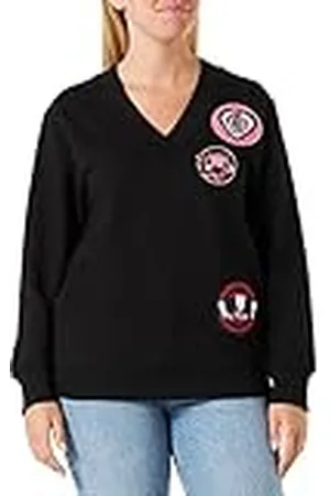 Moschino Dames Comfort Fit V-hals lange mouwen sweatshirt, , 44
