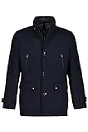 JP 1880 Heren grote maten grote maten menswear L-8XL Wollmix jas, waterafstotend, visgraat inzetstuk, opstaande kraag 795063, , XXL