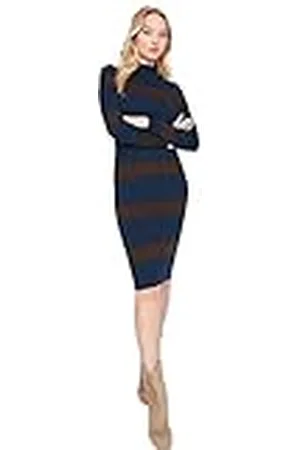 Trendyol Midi Bodycon Fitted Dress Damesjurk, , M