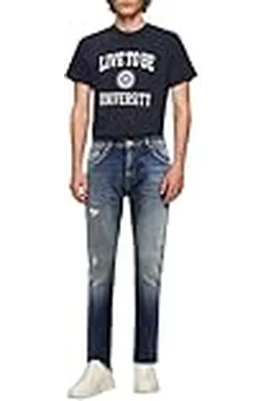 LTB Jeans Heren Hollywood 300 - Straight Mid Rise Basic-5-Pocket Dark Wash van katoenmix - Maat W36L30, , 36W / 30L