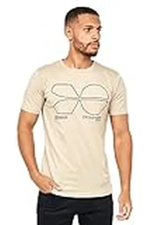 Crosshatch Heren PENDLES T-shirt, Stone, S