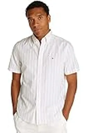 Tommy Hilfiger Heren FLEX POPLIN STP SHIRT S/S MW0MW37551 S/S Shirt, Geel, M, , M
