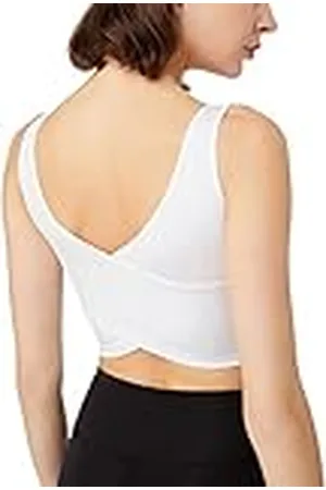 LOS OJOS Crop Tops Dames - Medium Support Gewatteerde sportbeha, tanktops voor vrouwen, , L