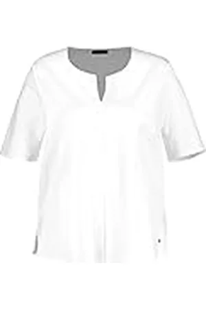 Samoon Damesshirt van vaste jersey-kwaliteit, halve mouw, effen kleuren, , 42