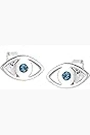 Elli Damesoorbellen Evil Eye Eye Nazar met kristallen, Eén maat, Facetgeslepen, kristal