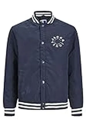 JACK & JONES Jjwarrior College Bomber Jnr jas voor jongens, marineblauw, 140 cm