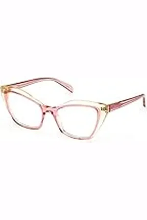Emilio Pucci Unisex EP5197 zonnebril, glanzend transparant roze & transparant geel, 52