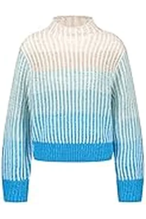 Taifun Dames 272033-15407 Pullover Electric Blue Patroon, 42