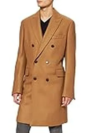 Hackett Heren Camel BROKEN TWILL DB Jacket, 855CAMEL, 36
