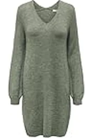 JDY JACQUELINE de YONG gebreide damesjurk v-hals, , M