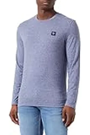 QS by s.Oliver Shirt met lange mouwen gemêleerd met logo-patch, , 3XL